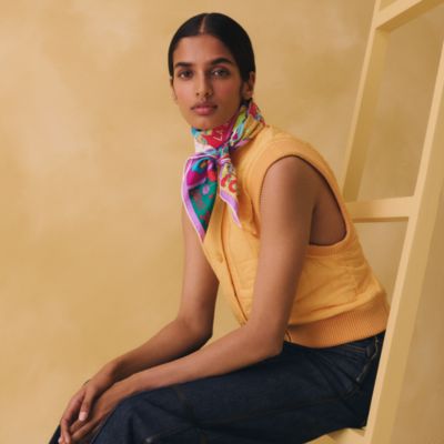 ブルー - レディス, スカーフ、ショール＆マフラー, スカーフ＆シルク